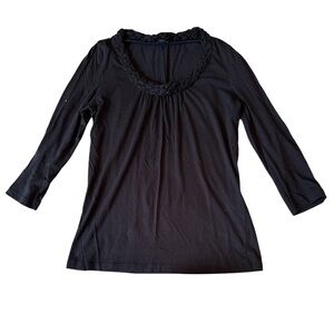Talbots Classic Black Blouse